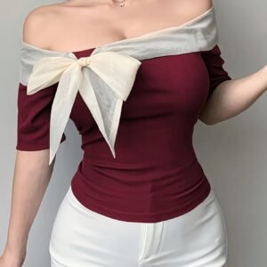 Stylish Women's Off-Shoulder T-Shirt