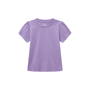 Purple Round Collar Tee