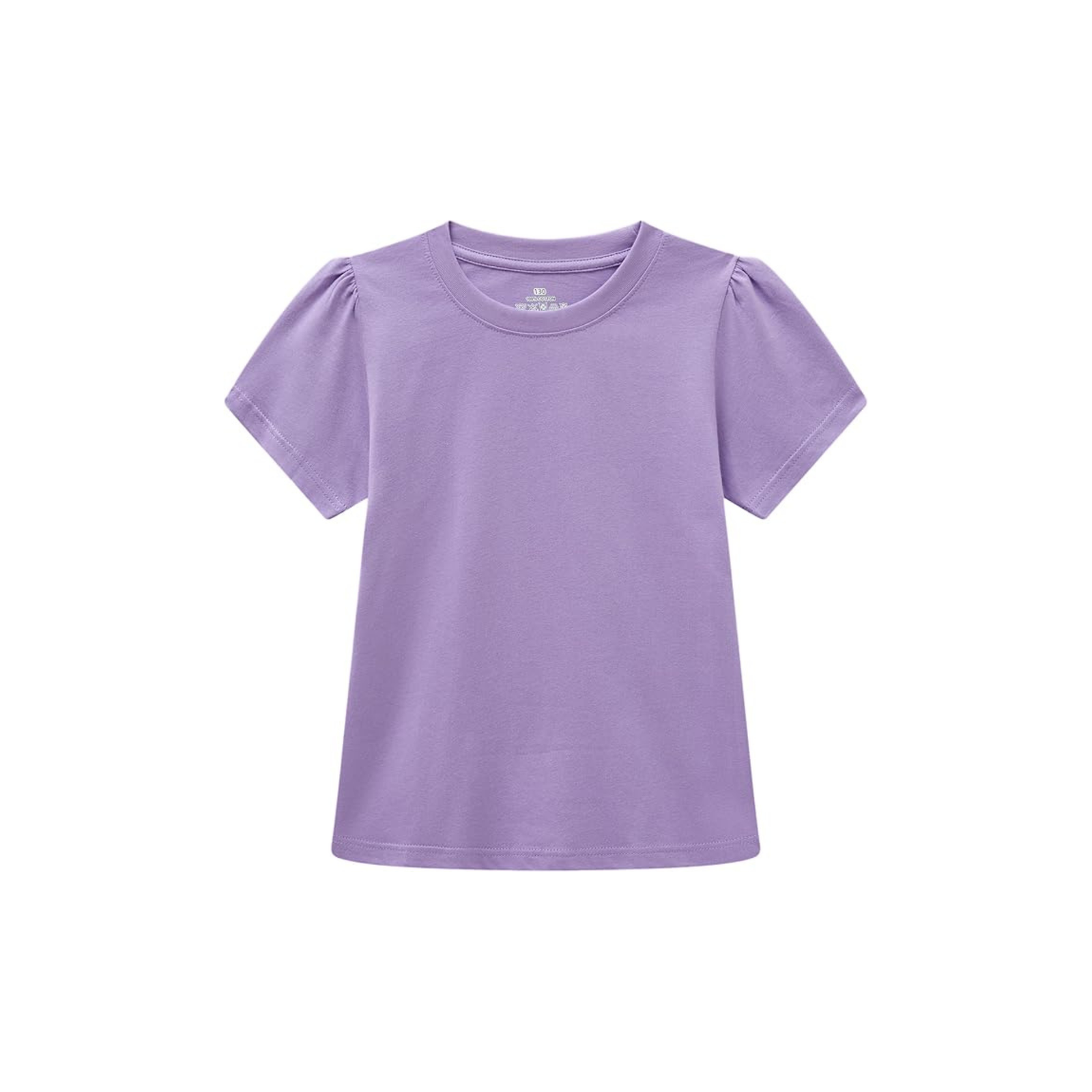 Purple Round Collar Tee