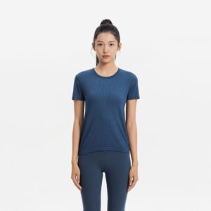 Women's breathable short-sleeved T-shirt, hurricane blue
