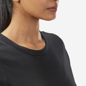Women's Fitness Cotton T-Shirt 100 - Black