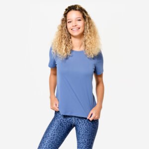 Women's Short-Sleeved Fitness T-Shirt - Comet Blue